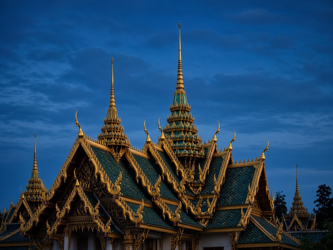 Temple roofs in Bangkok